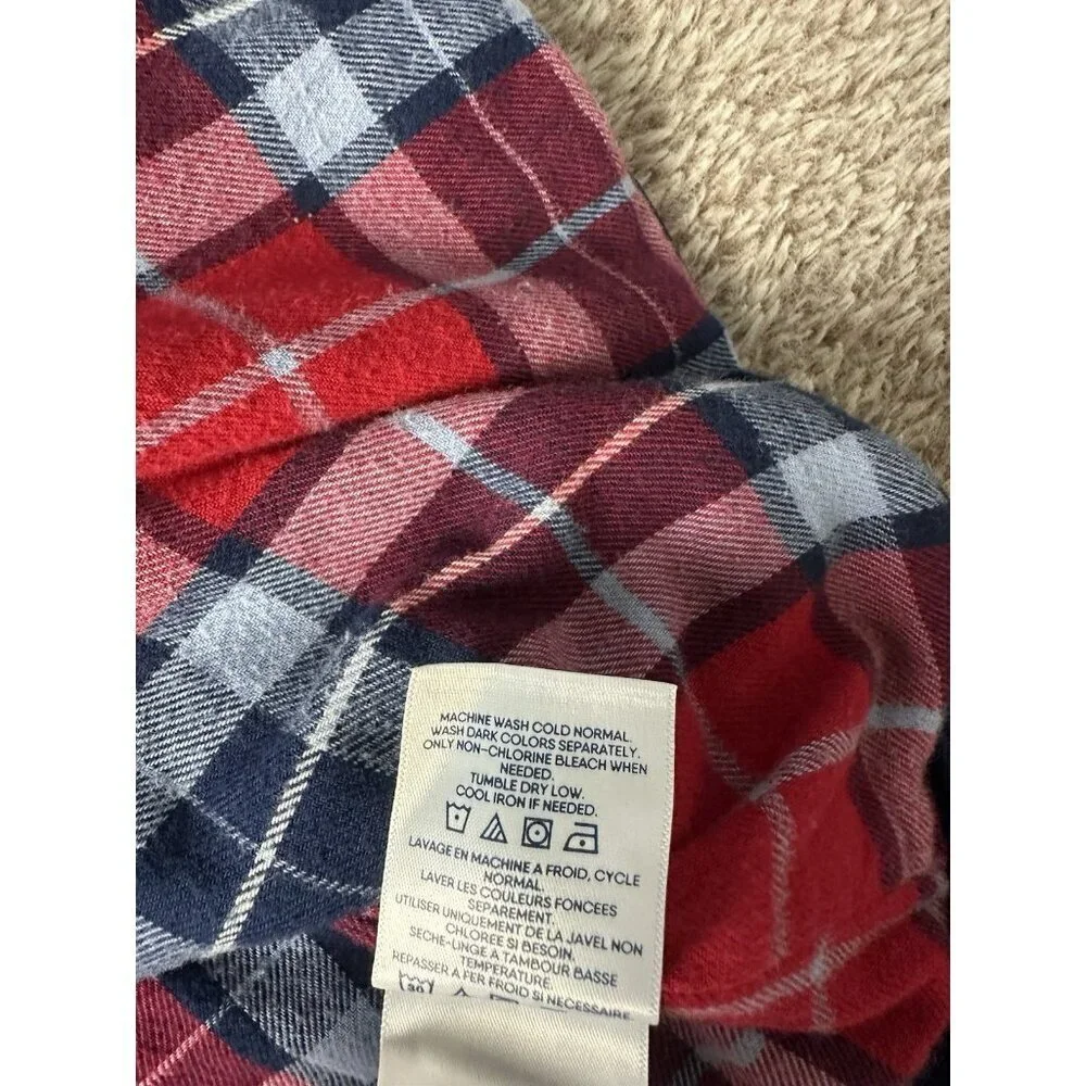 Land's End Shirt Shacket Flannel Lined Work Shirt Jacket Button Front Men Sz XL